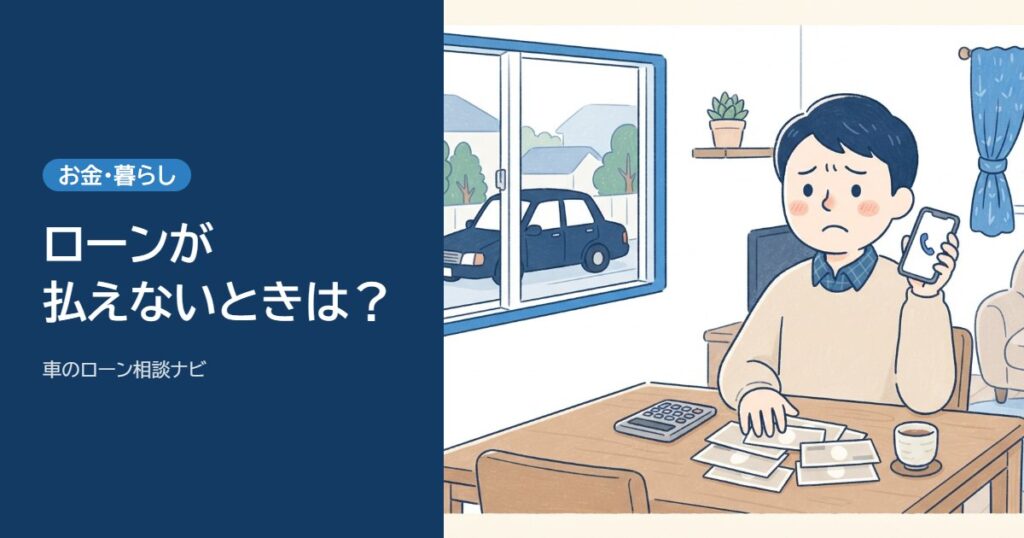 車のローンが払えないときは？引き上げまでの流れと、今すぐできること