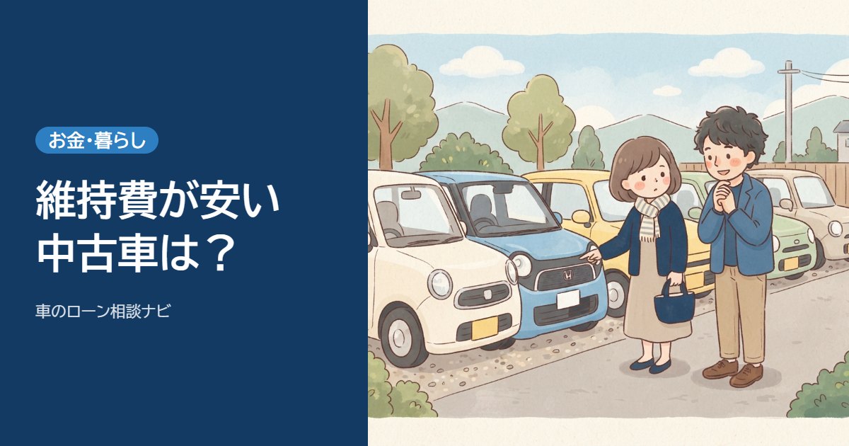 維持費が安い中古車はどれ？軽自動車の選び方と、税金が上がる年式の見分け方