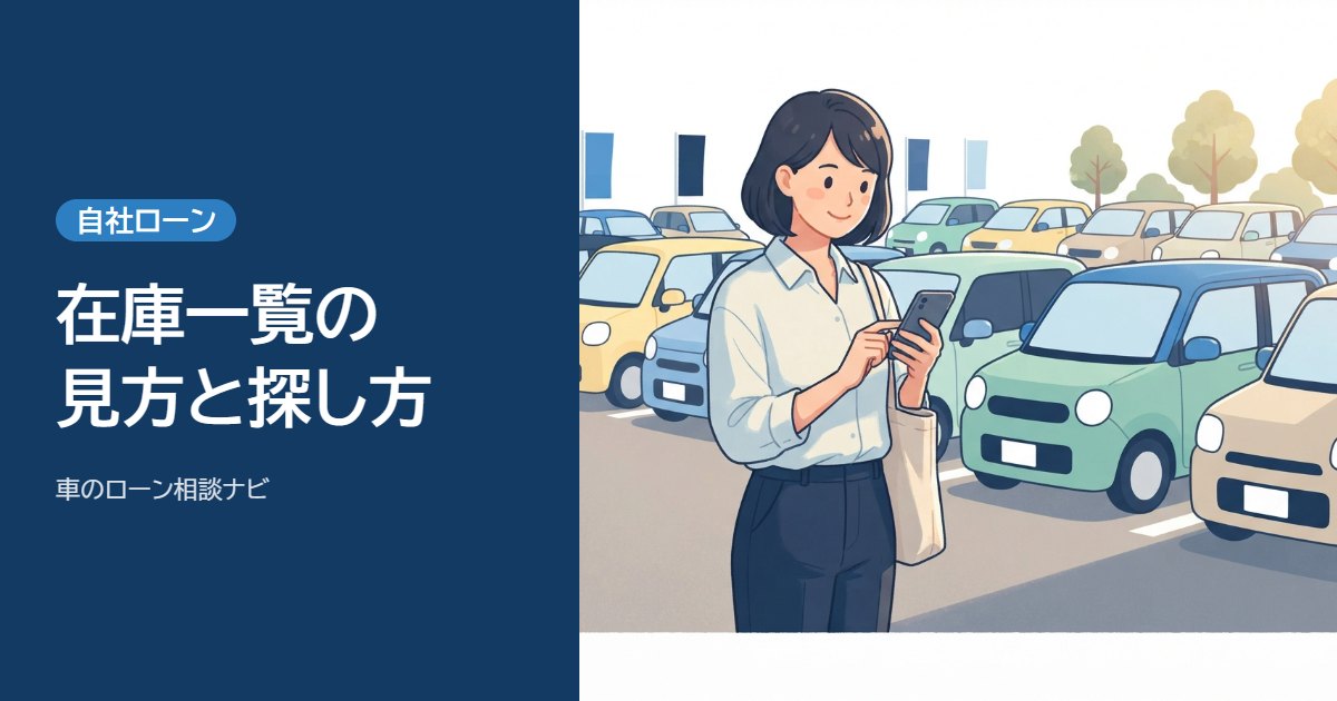 自社ローンの在庫一覧の見方と探し方
