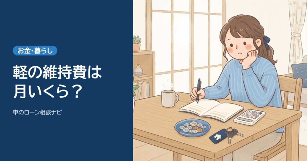 軽自動車の維持費は月いくら？手取りから考える、ローンと合わせた毎月の目安