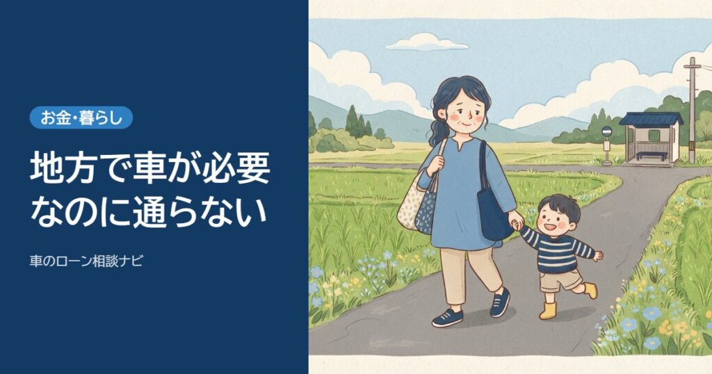 地方で車が必要なのにローンが通らない｜田舎で車を持つための4つの方法